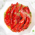 marinated red peppers